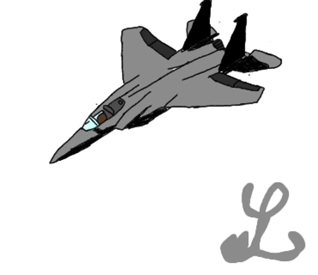 Gray Fighter Jet Illustration