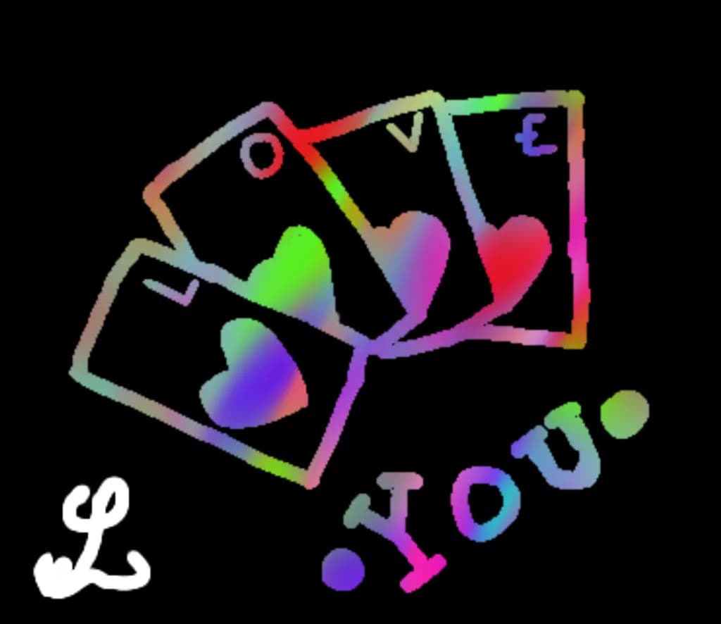 Neon Love Cards