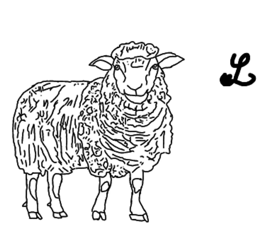 Cheerful Sheep doodle