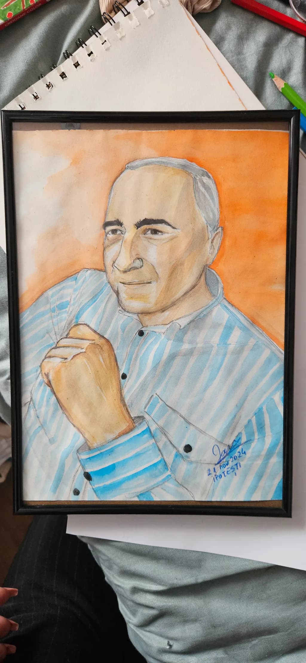 Portrait in Blue and Orange