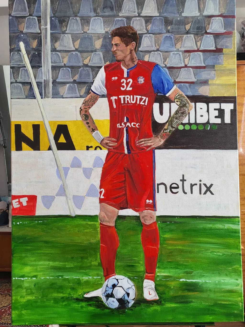 Red Jersey Striker