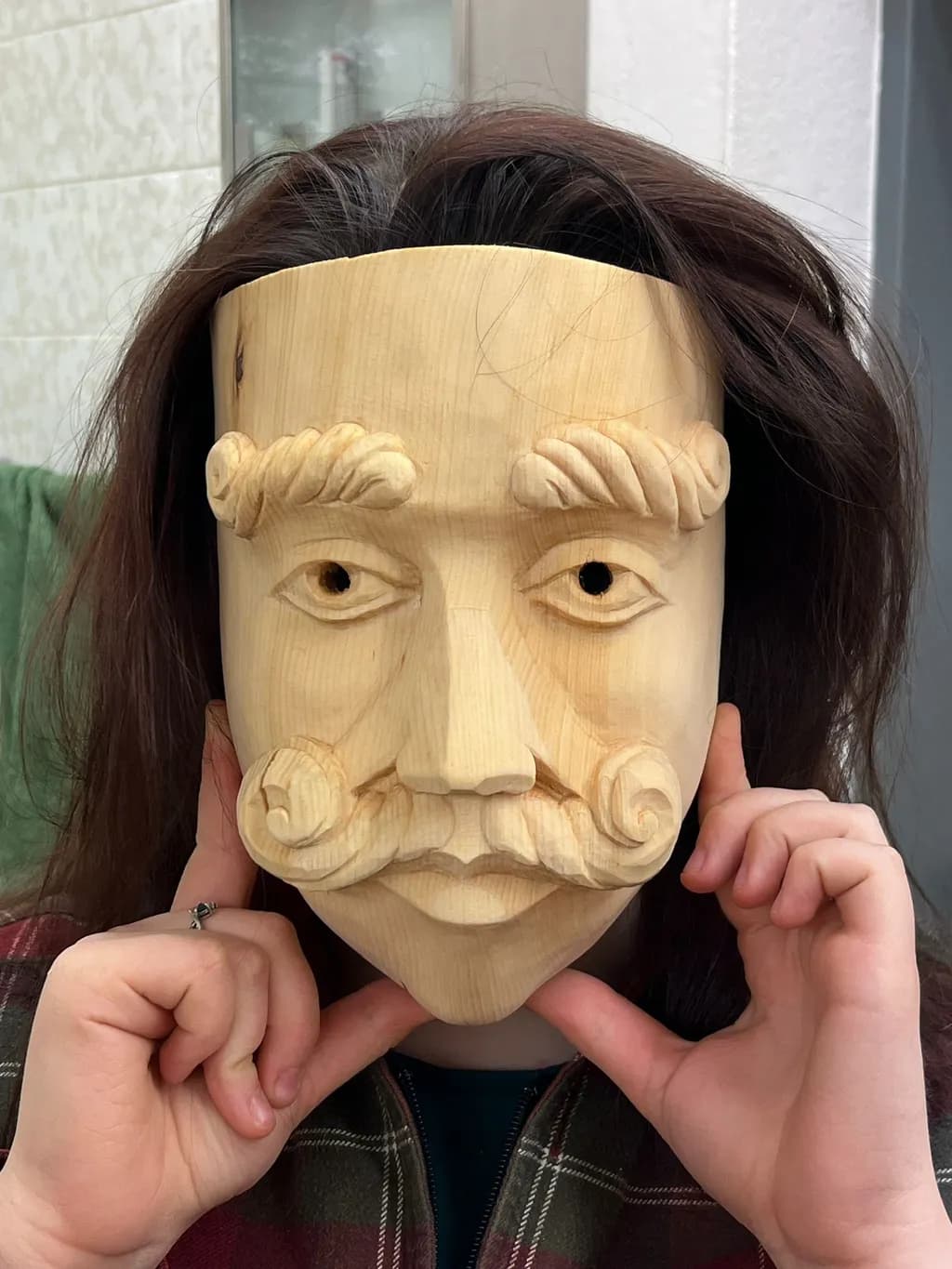 Fasnachtmaske naturbelassen