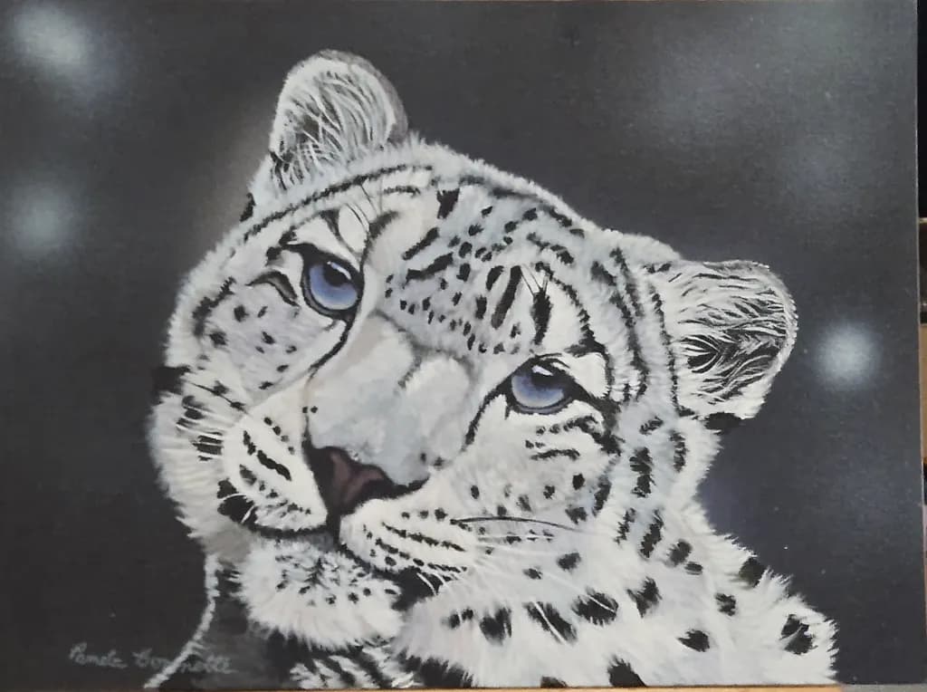 Blue-Eyed Snow Leopard