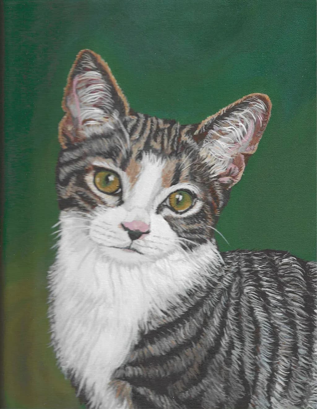 Green-Eyed Tabby Portrait