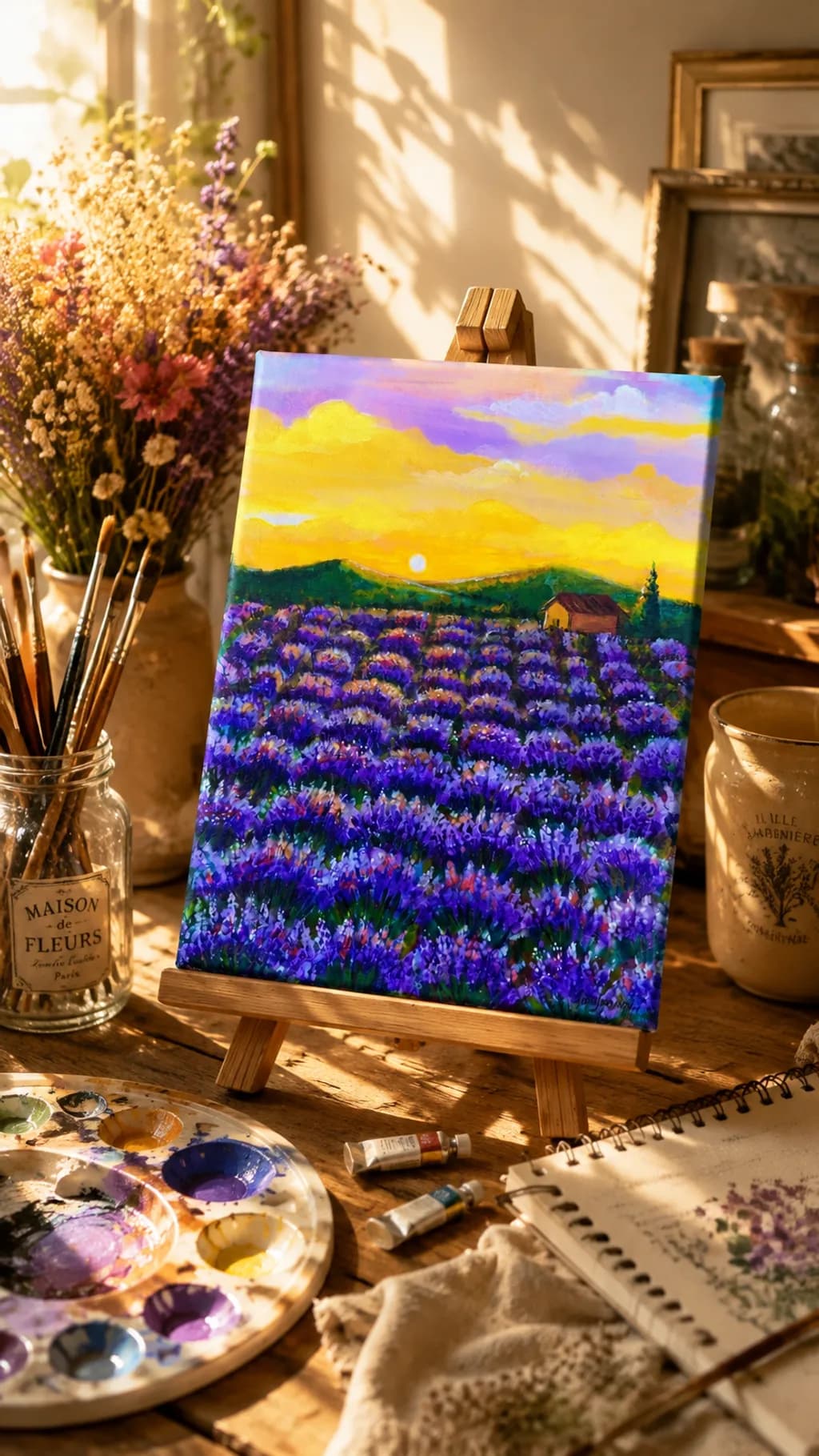 Lavender Field Sunset