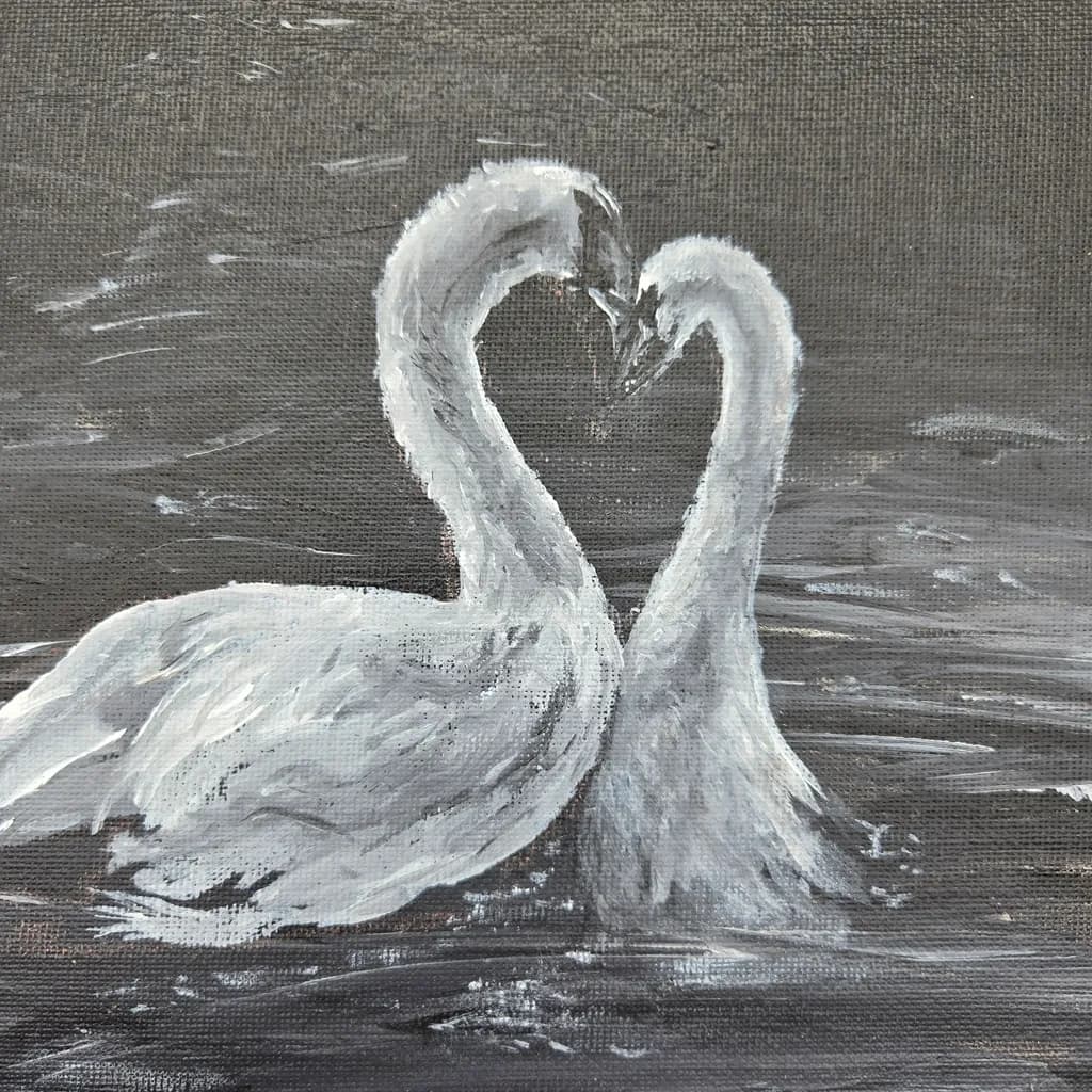 Swan Heart Pair