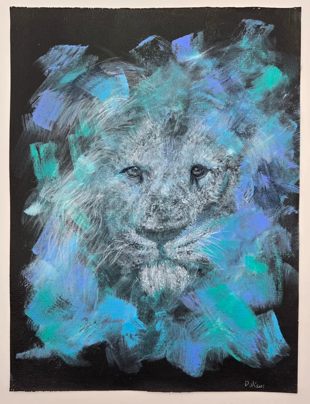 Blue Lion Portrait