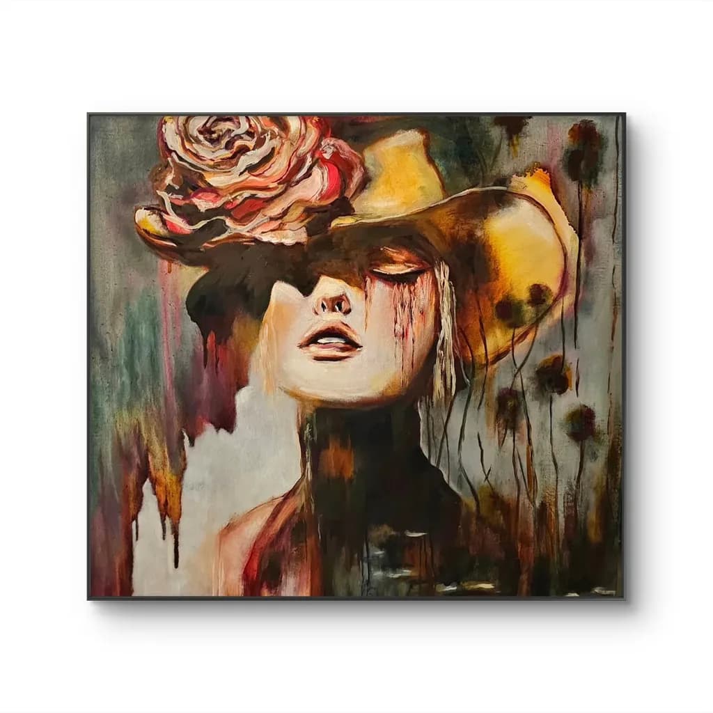 Woman in a Floral Hat