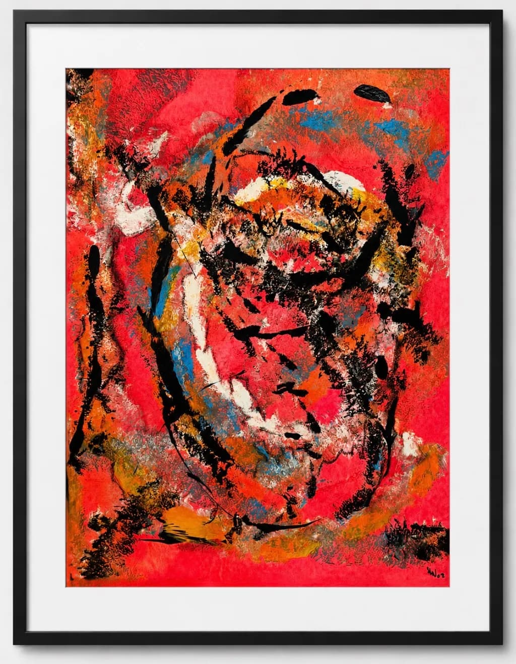 Crimson Abstract Portrait