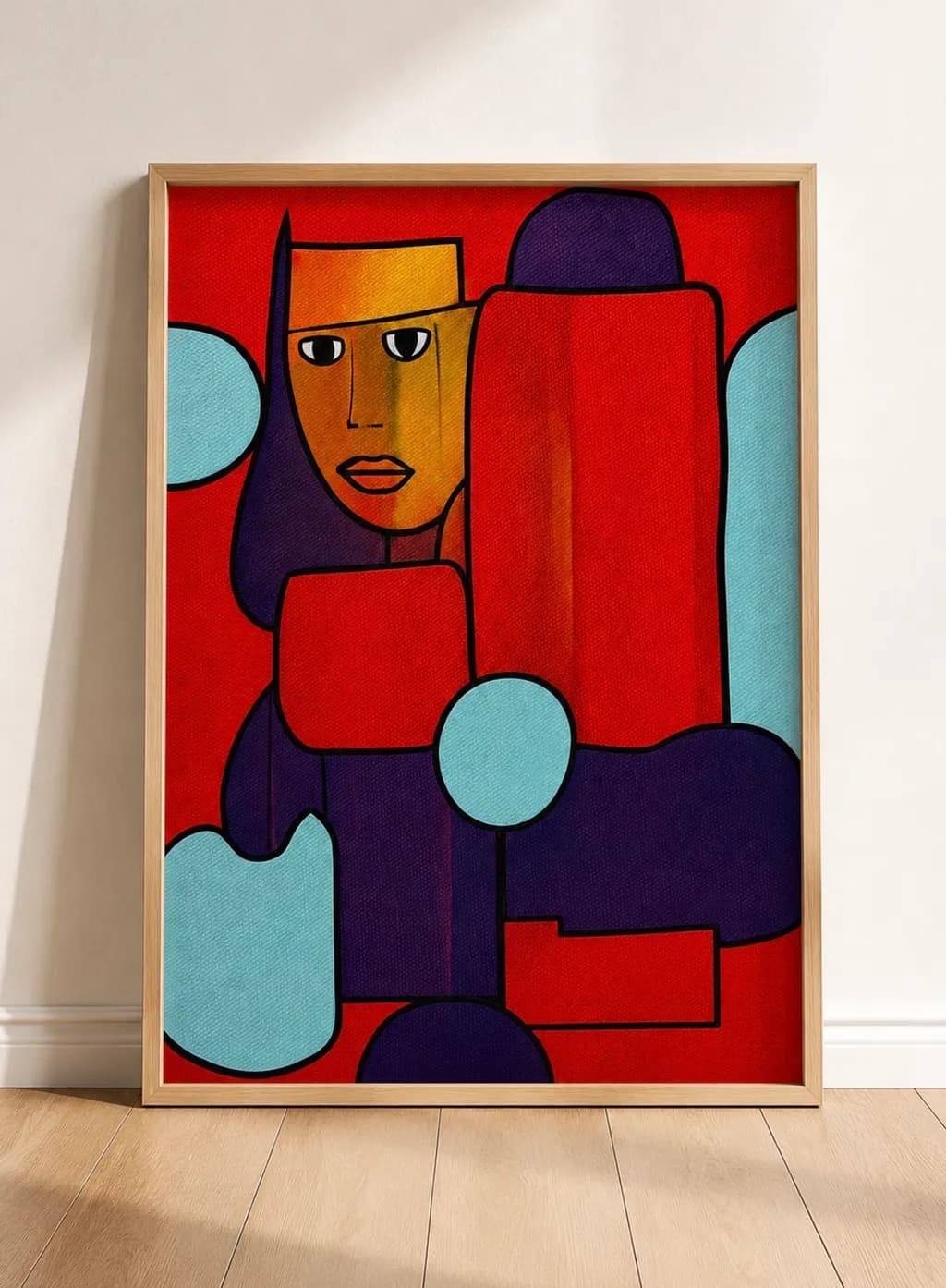 Geometric Portrait in Red