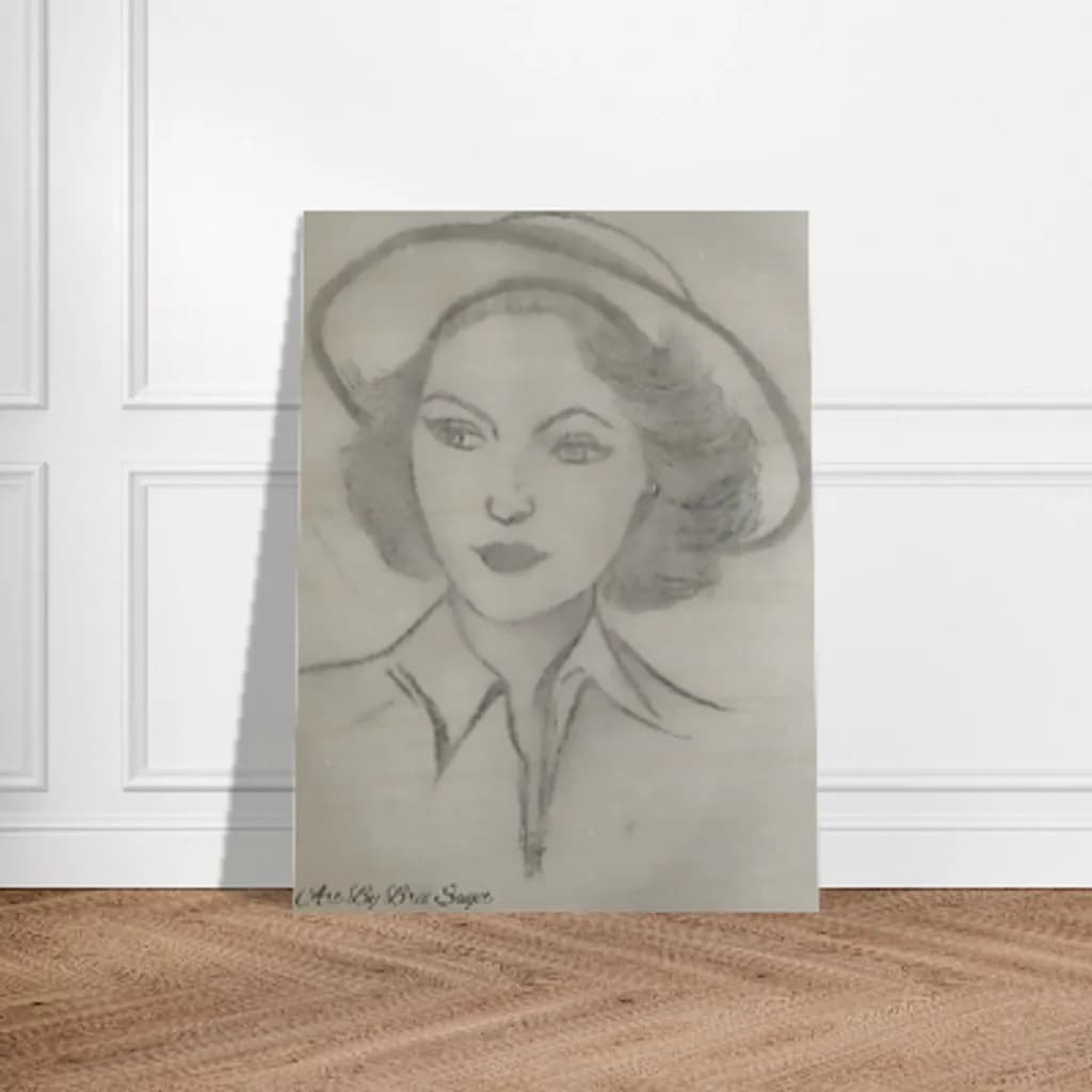 Woman in Wide-Brim Hat