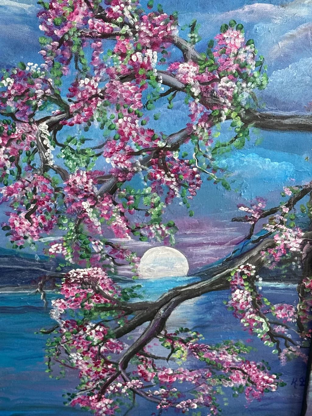 Cherry Blossom Moonrise