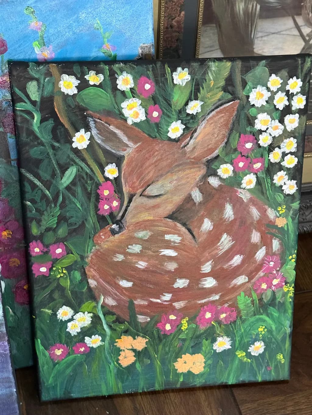 Fawn Among Flowers