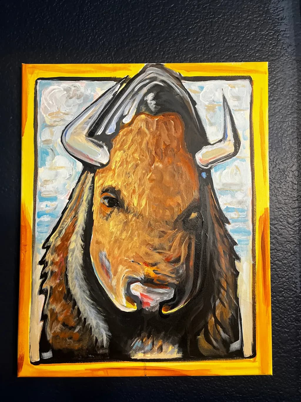 Golden Bison Portrait