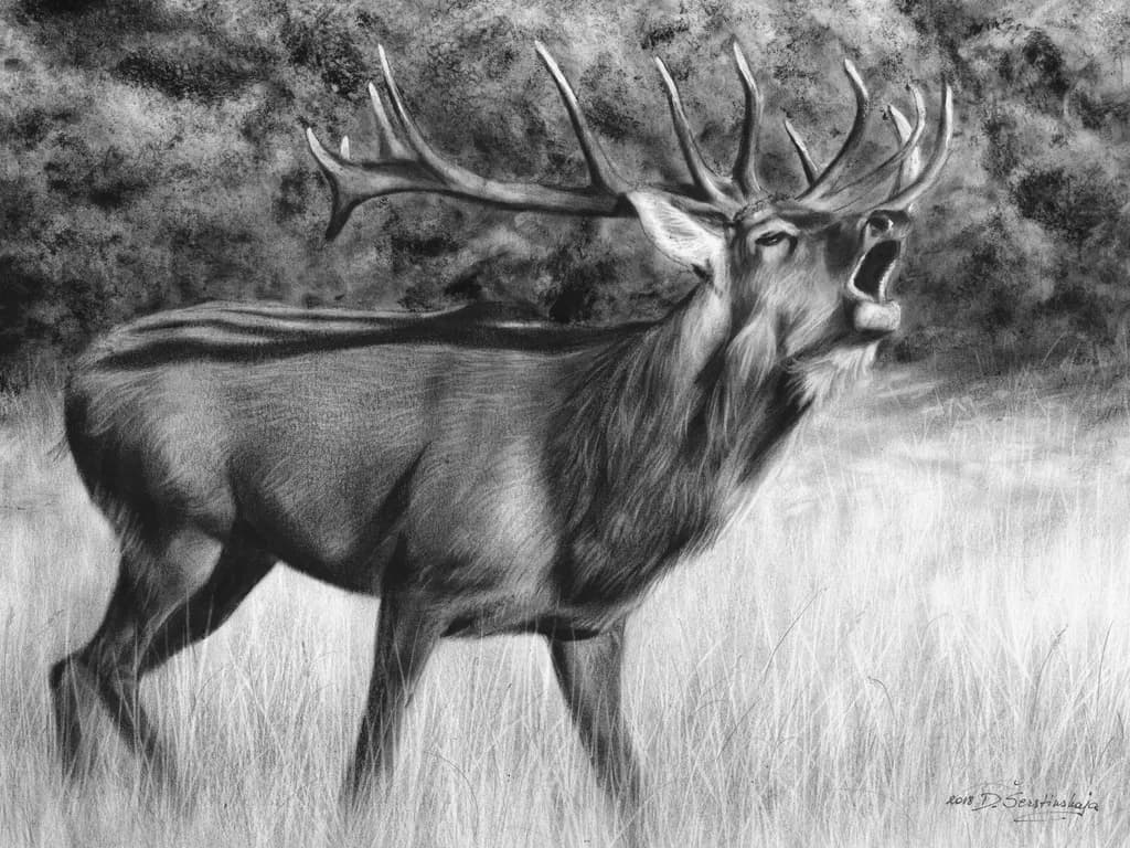 Thunder Oil Painting on Paper