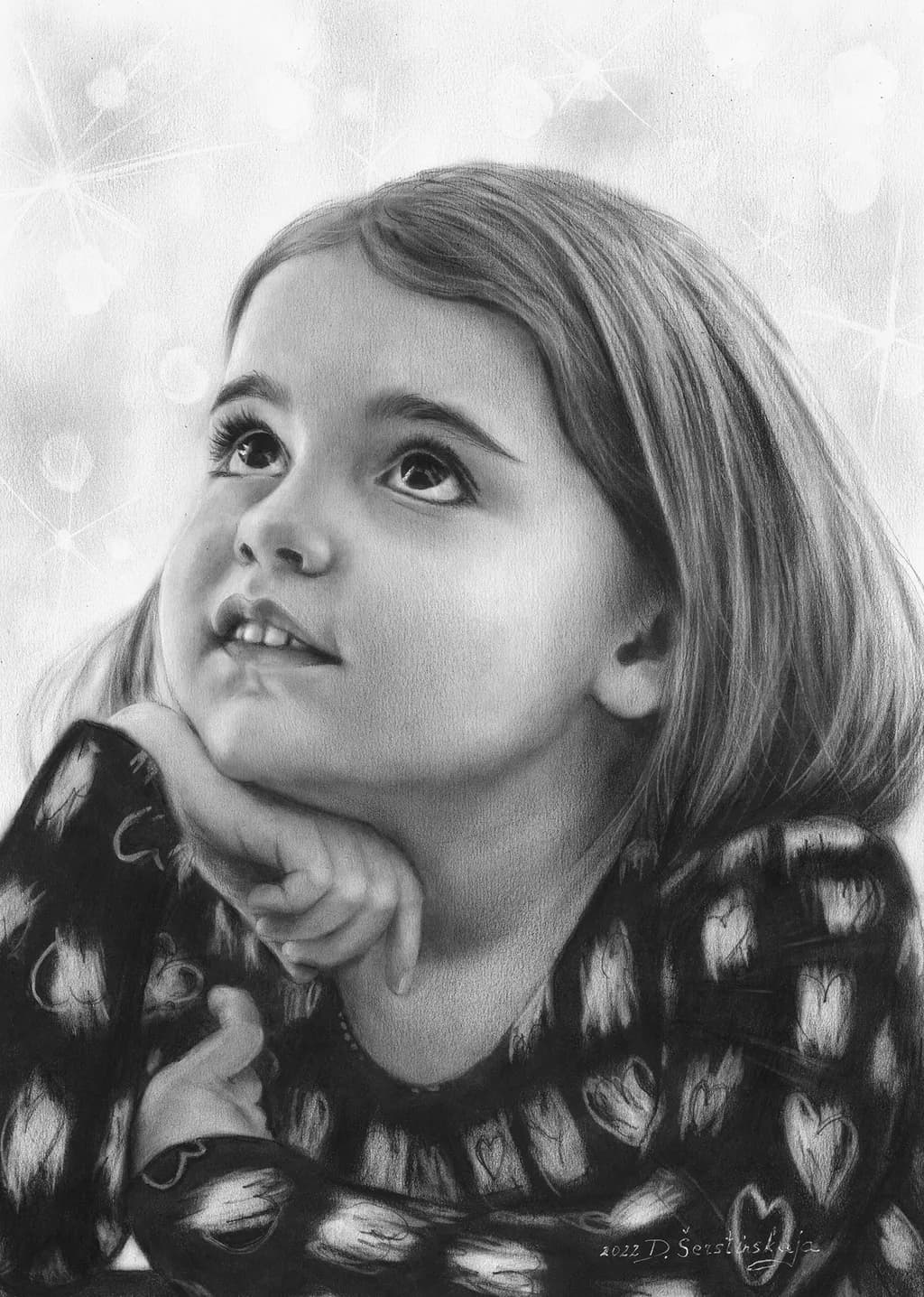 Barbora - Commissioned Oil painting on paper