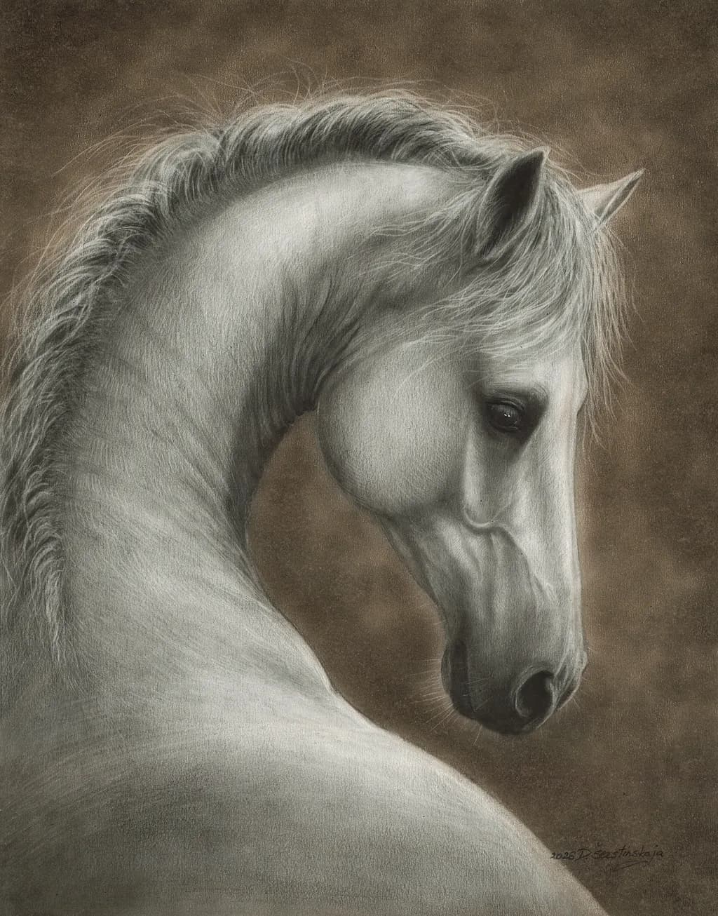 Silent Elegance-Original Oil Painting on Paper