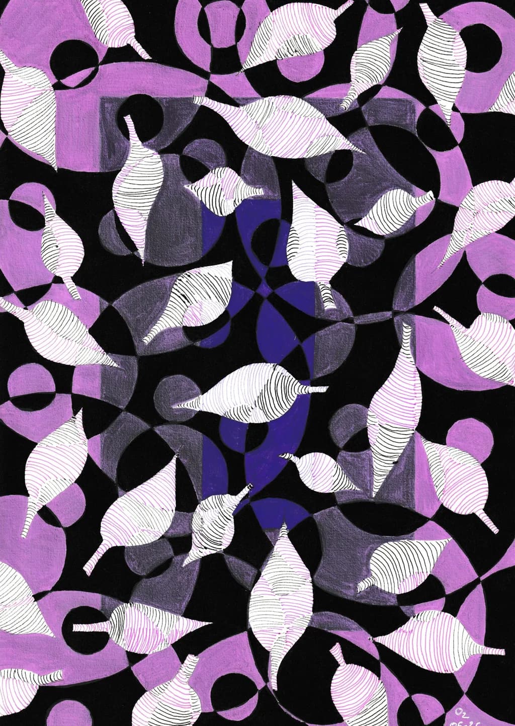 Violet Botanical Geometry