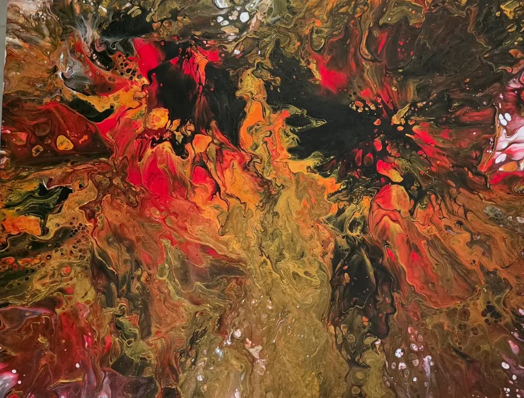 Molten Fire Marbling