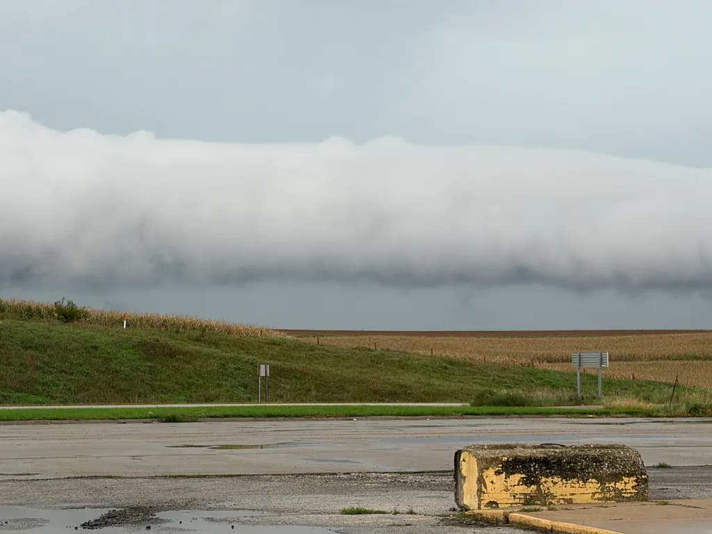 Storm Front Over Farmland