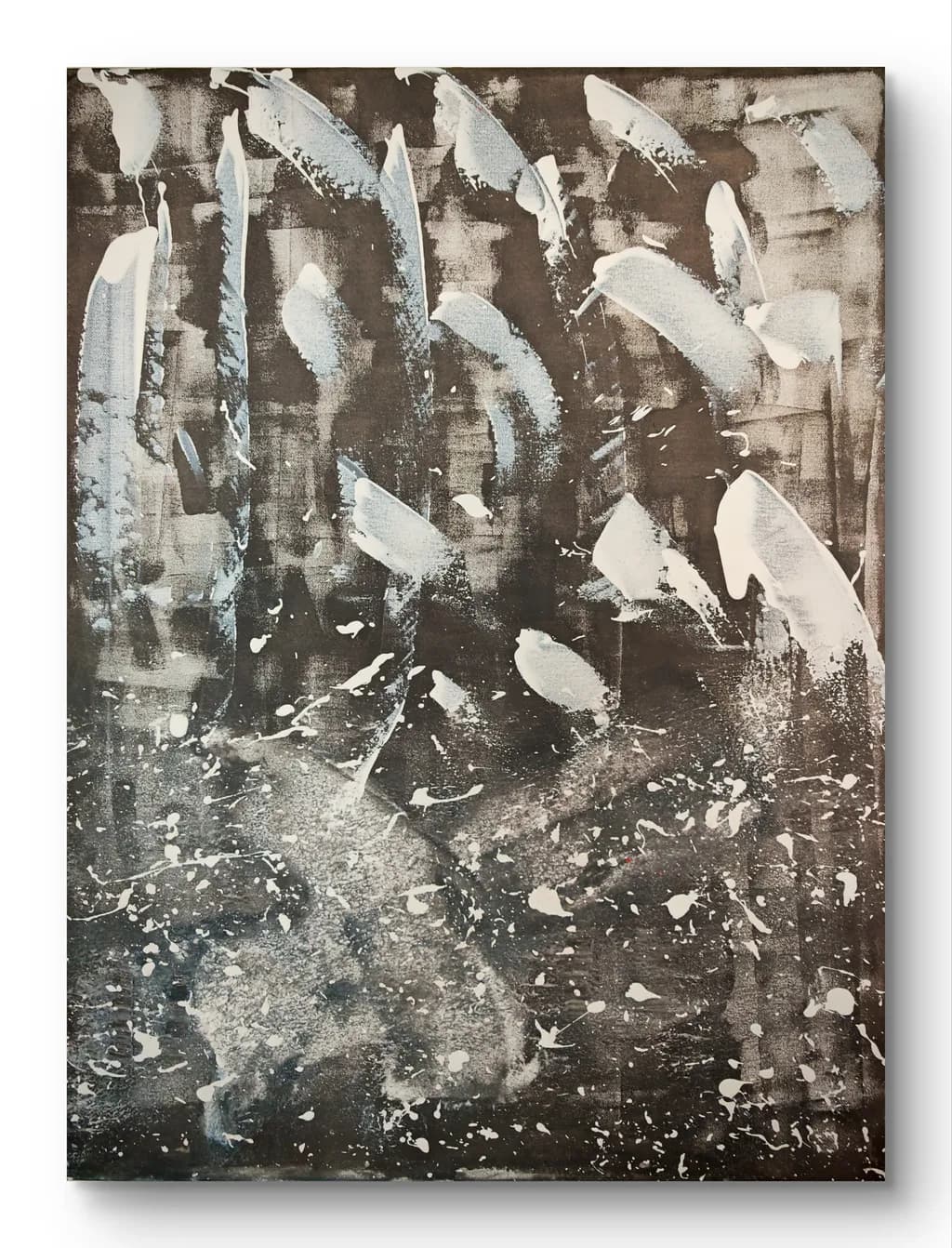 Charcoal Blue Abstract