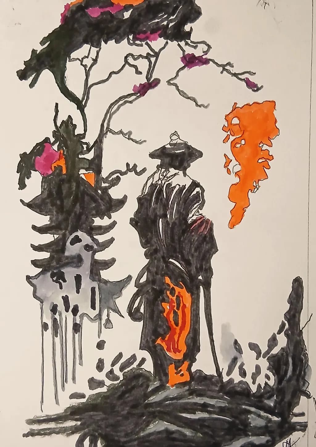 Samurai Beneath the Skull Tree