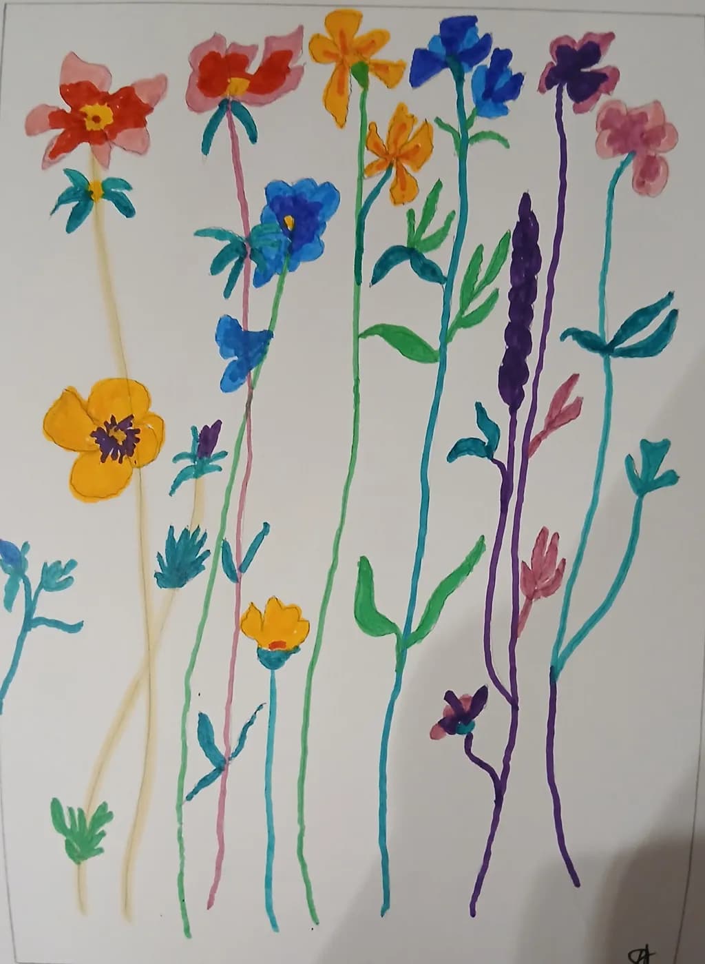 Painted Garden Blooms