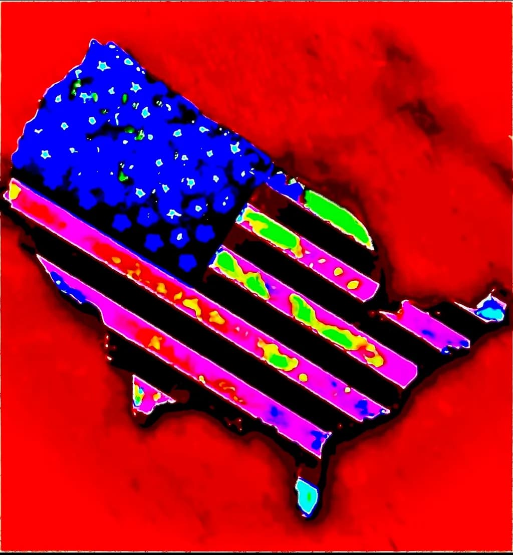 Neon American Flag