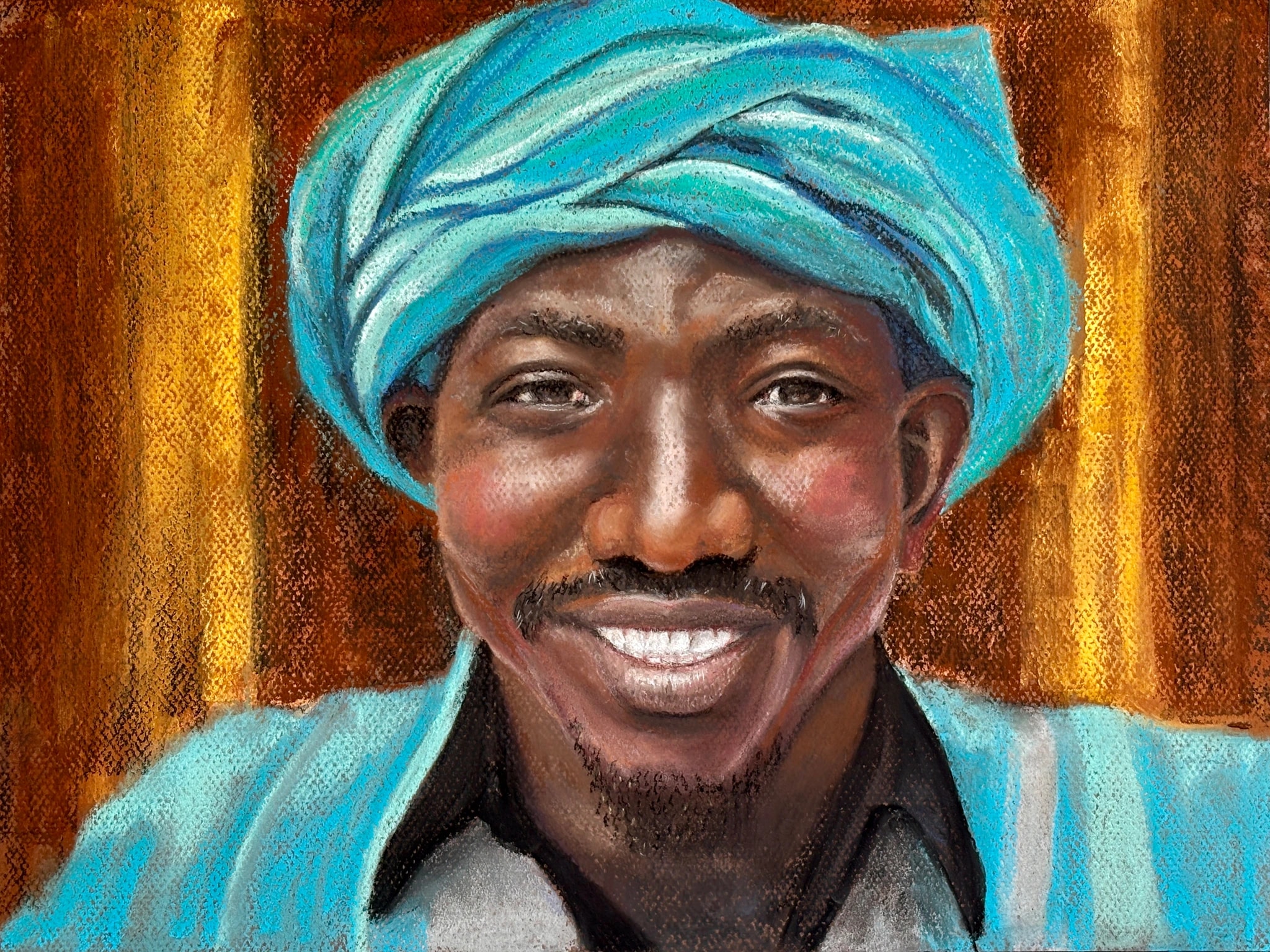 Turquoise Turban Portrait