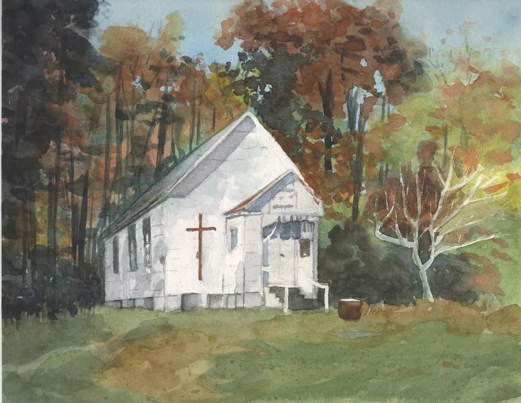 Country Church in Woods