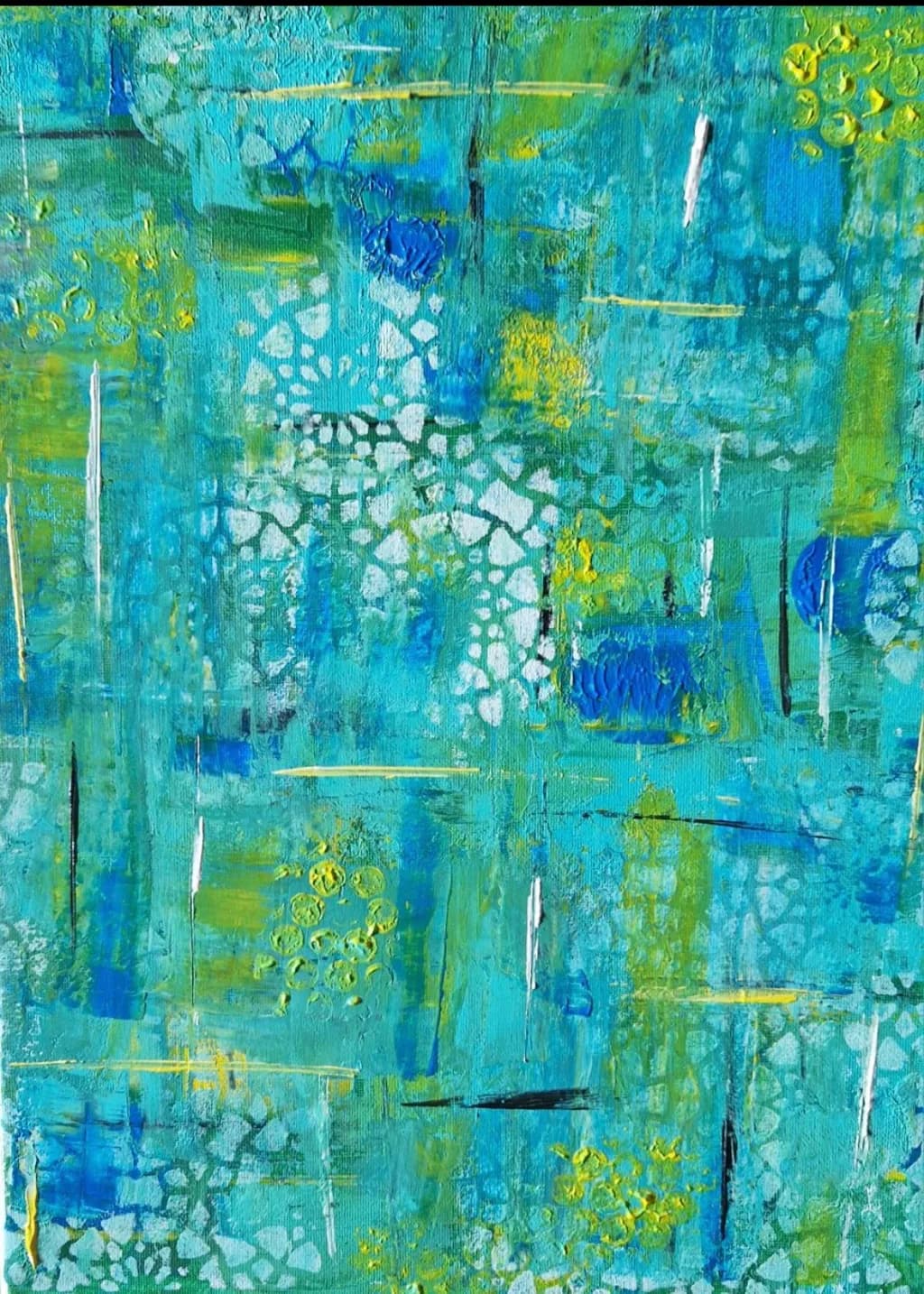 Ornamente Zwischen Blau und Grün