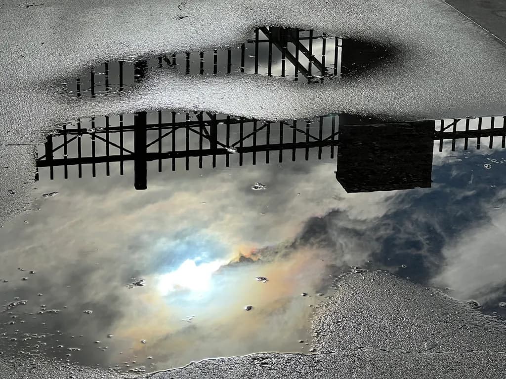 Puddle Sky Reflection