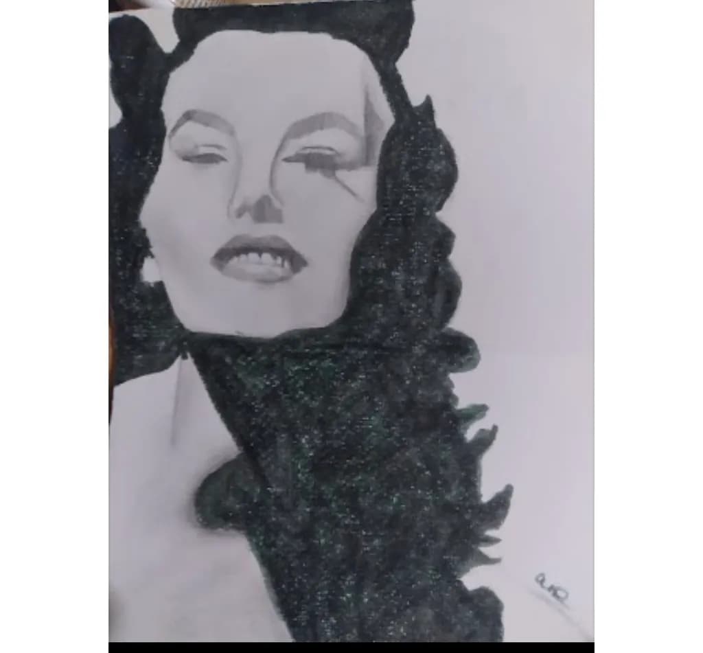 Monochrome Scarf Portrait