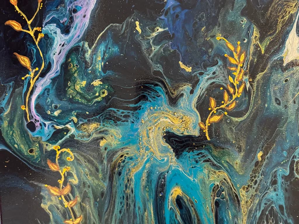 Teal Gold Botanica