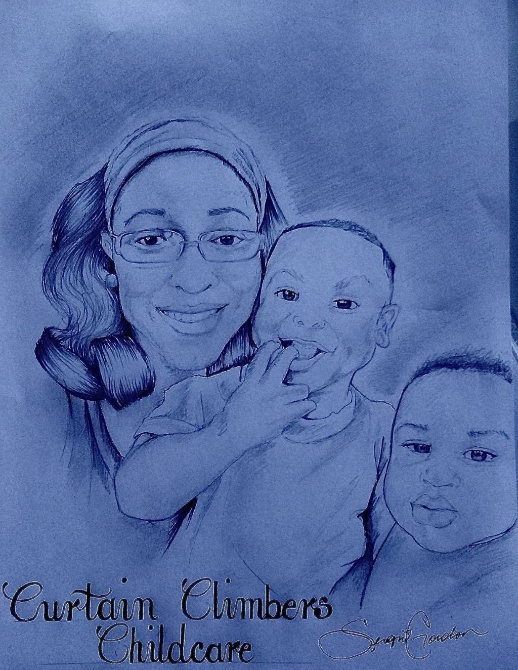 Mother and Children Portrait