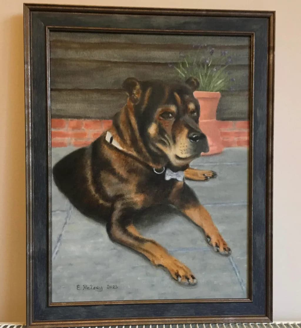 Patio Dog Portrait