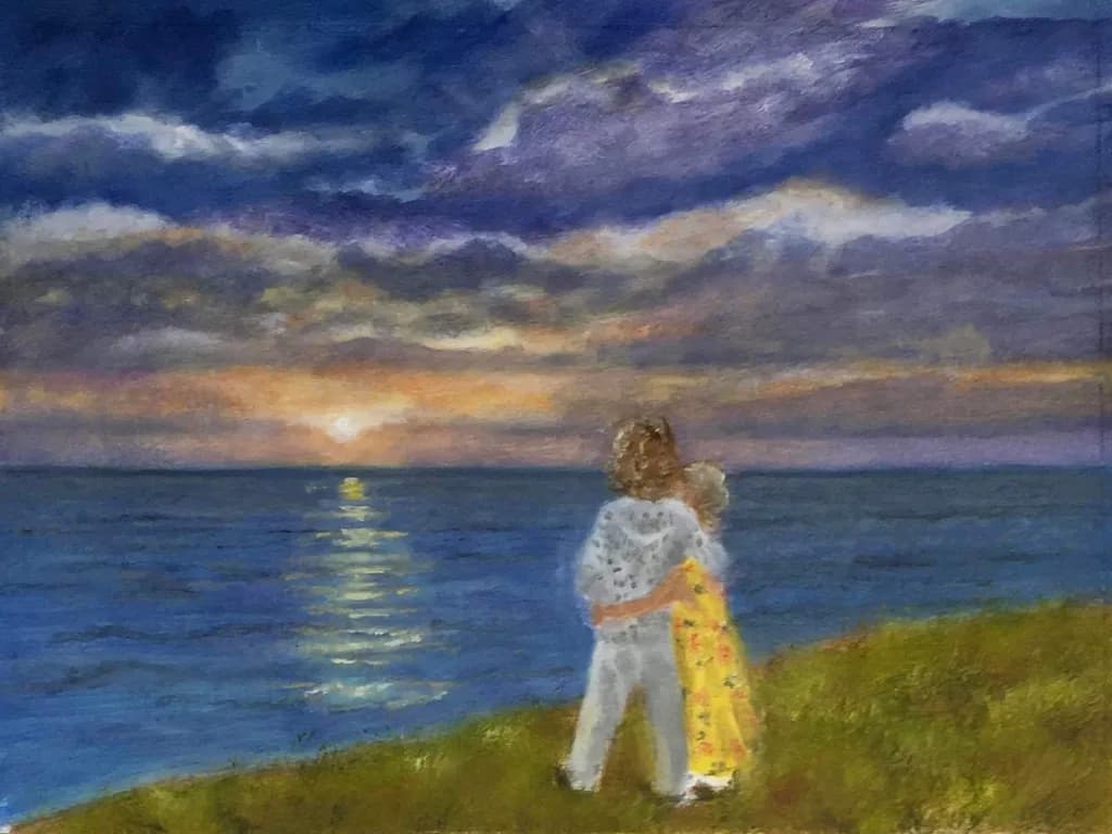 Sunset Shore Embrace