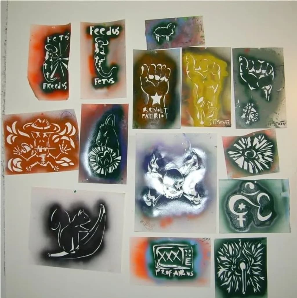 Stencil Icon Collage