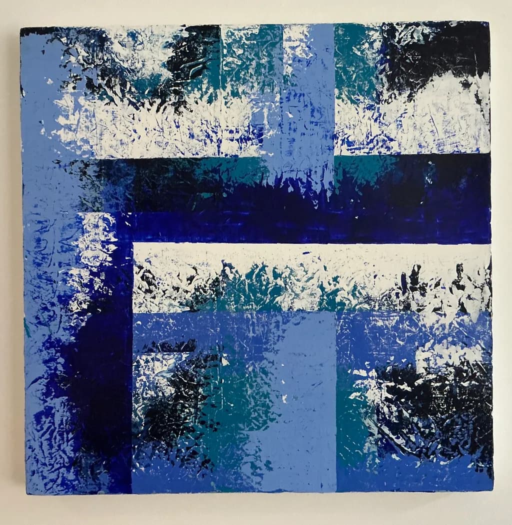 Blue Grid in Texture