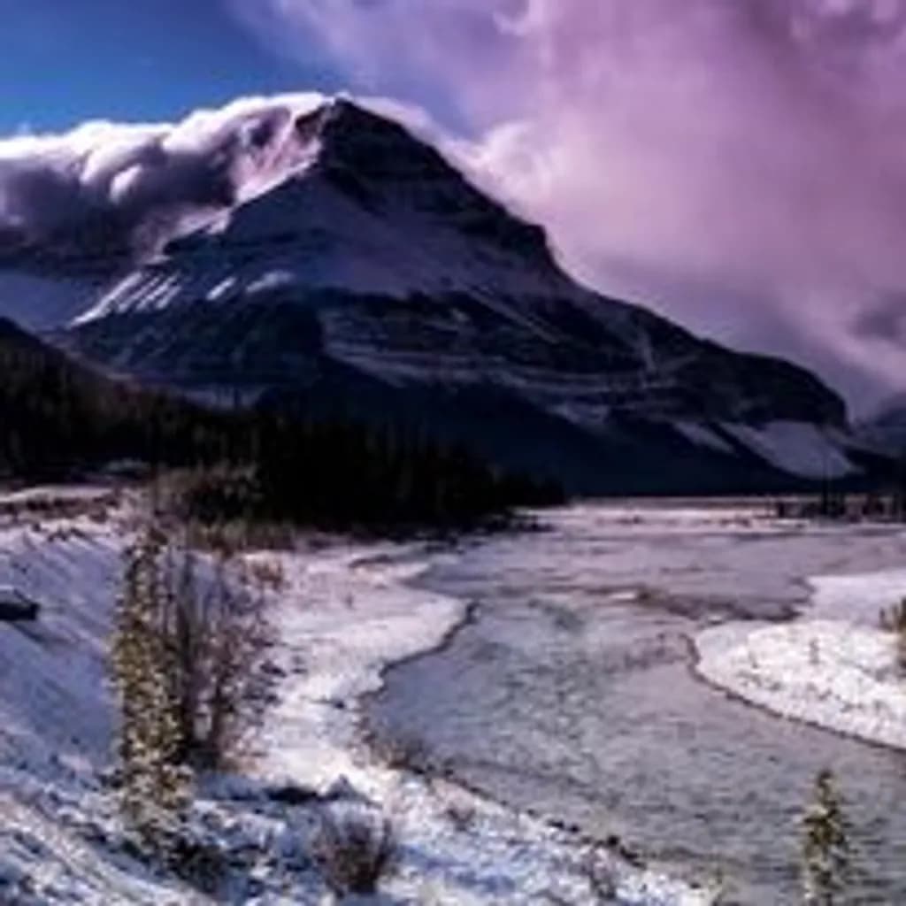 Snowbound Mountain River