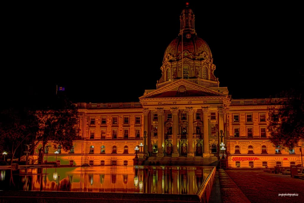 Alberta Legislature at Night