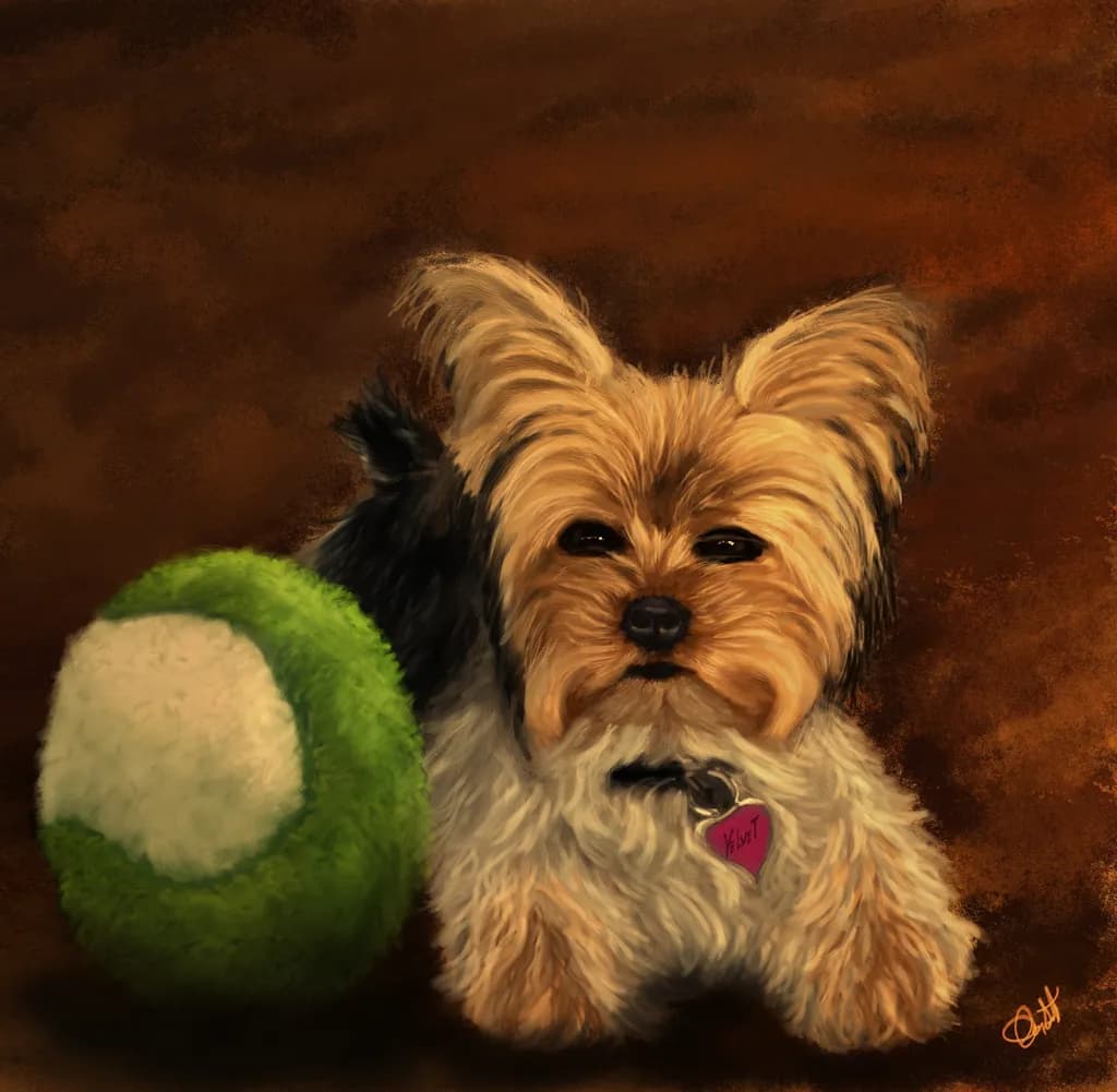 Puppy and Green Toy