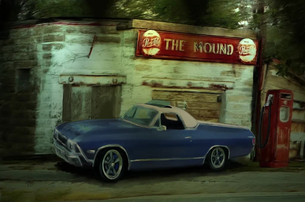 Blue Chevy Garage
