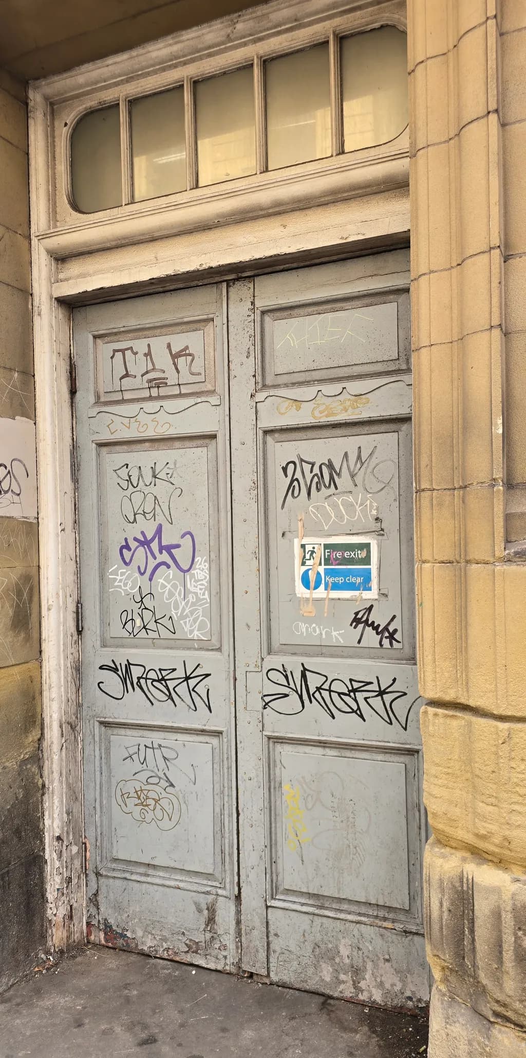 Weathered Graffiti Door