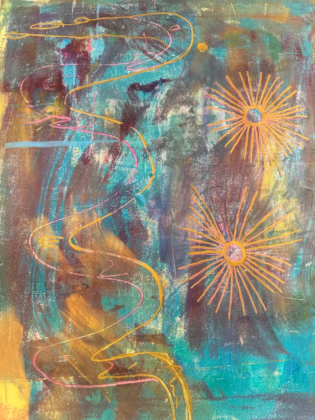 Sunlit Abstract Blooms