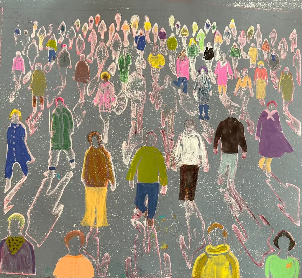 Colorful Crowd Above