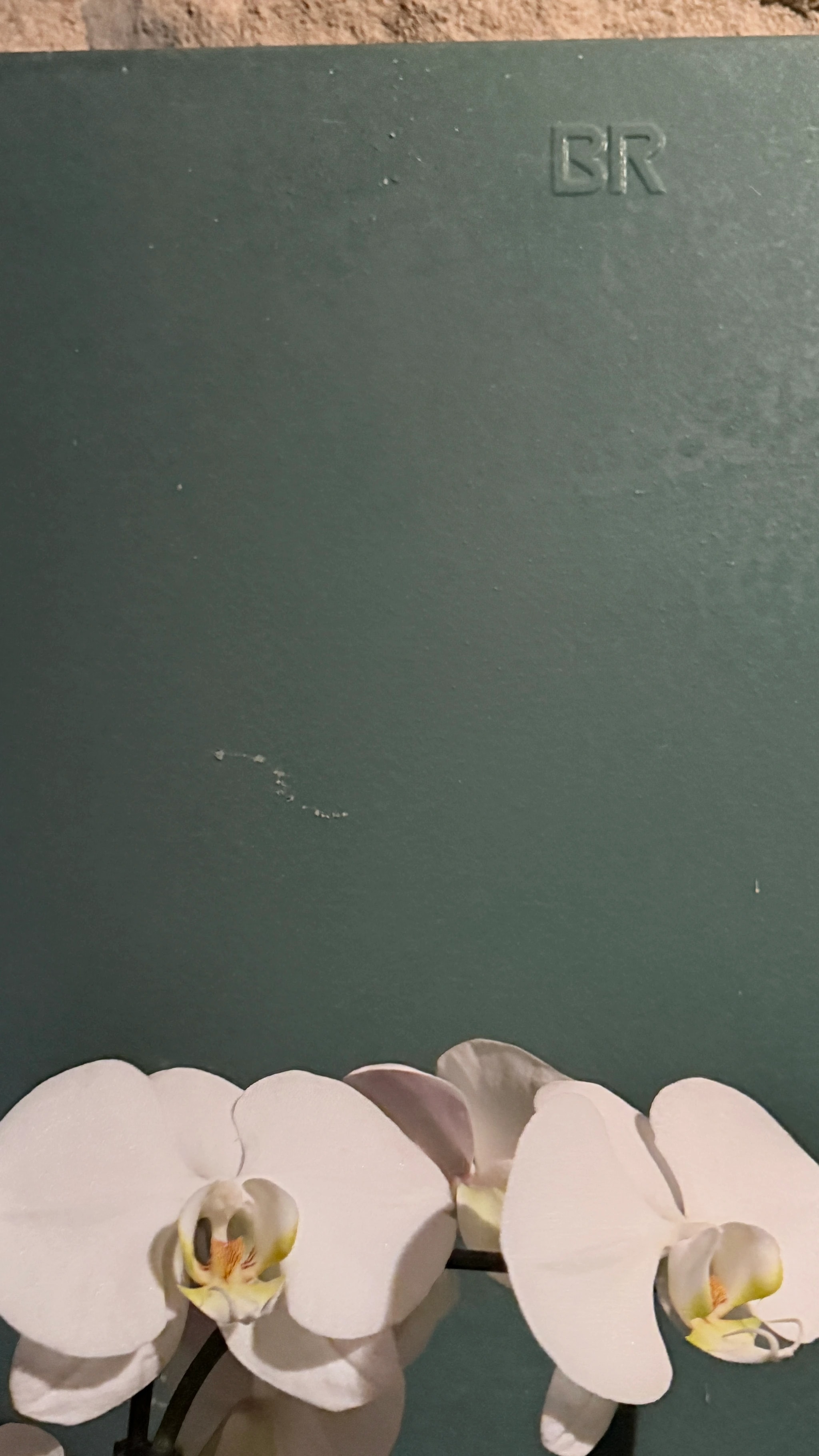 White Orchids on Slate