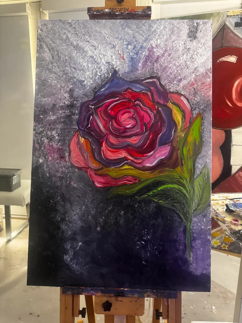 Crimson Abstract Rose