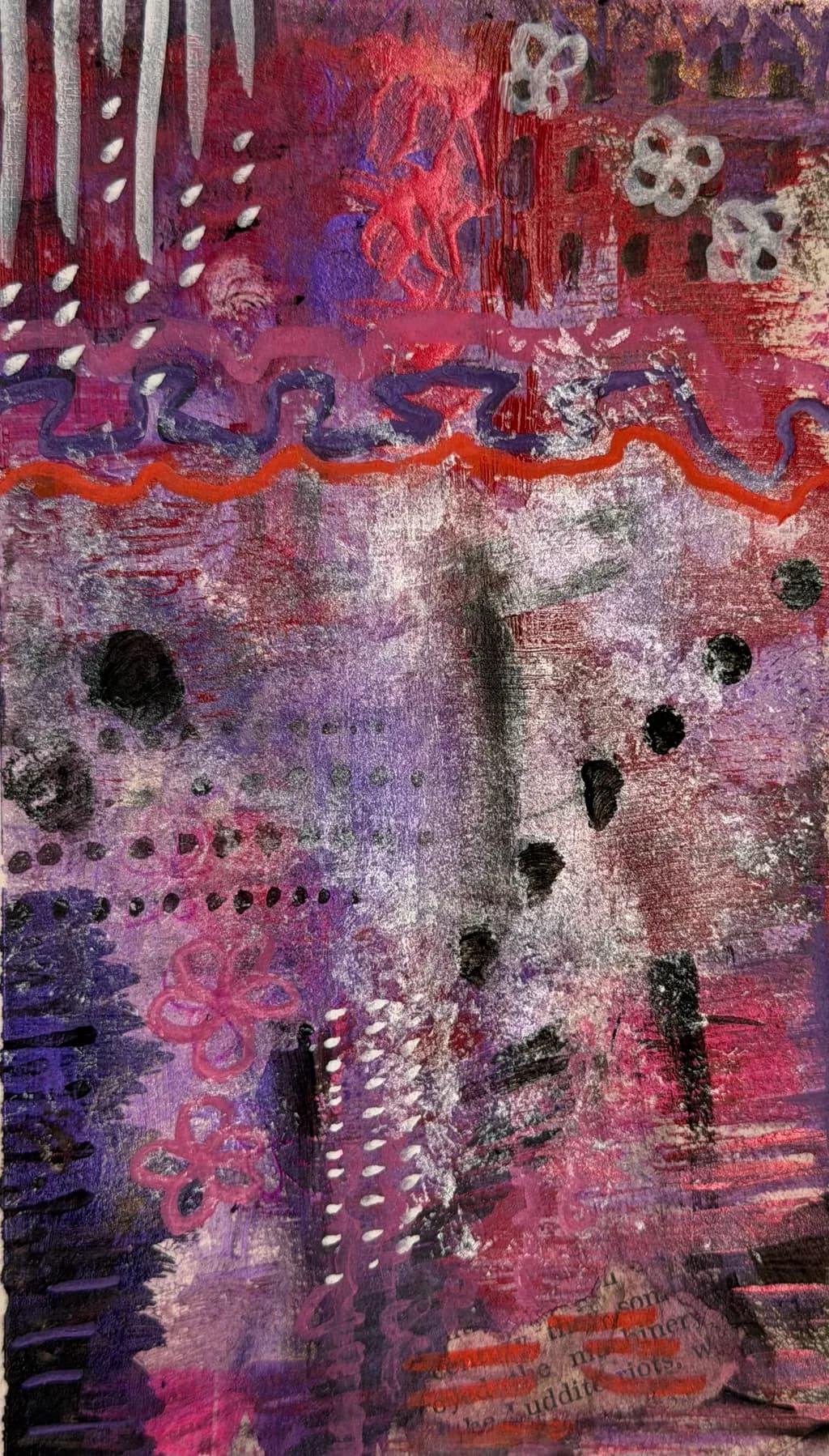 Crimson Collage Rhythms