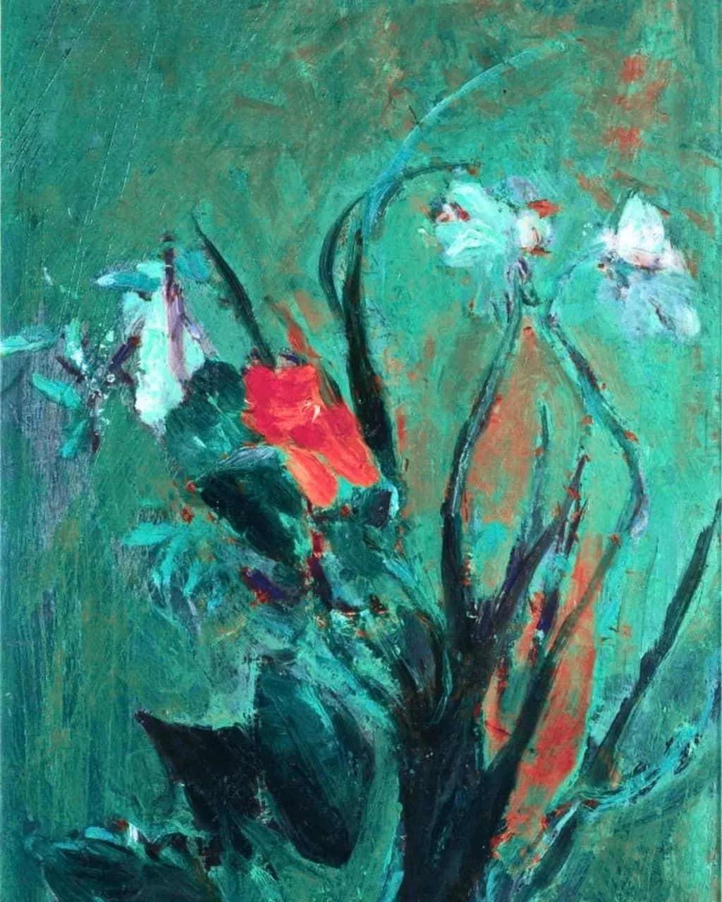 Teal Garden Bloom